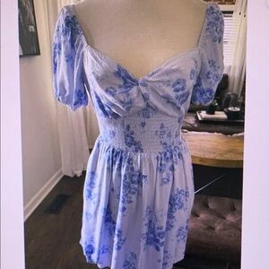 Floral Blue Women's Top